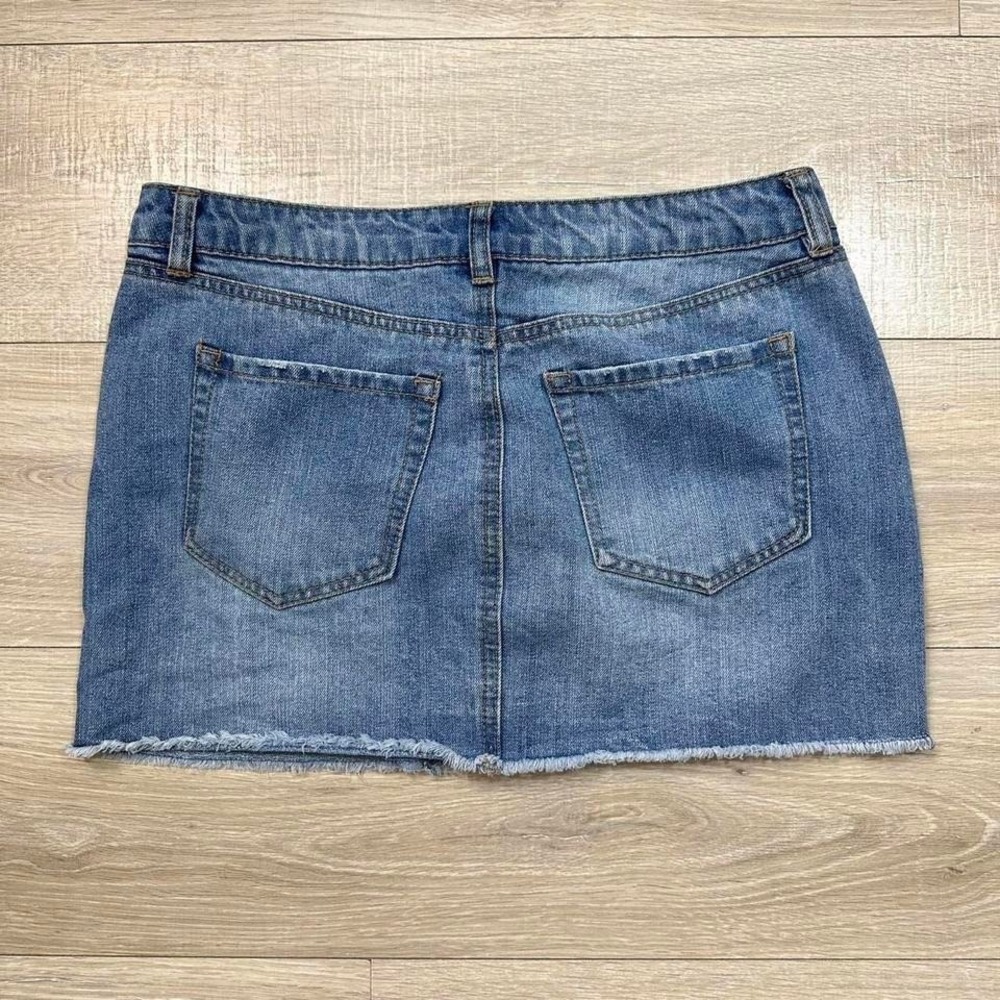 Refuge Blue Denim Mini Skirt Women's 8‎